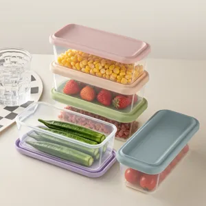 Silicone Bento Box Set Transparent Visual Lunch Box Microwave Safe Food Storage Container For School Office Outdoor