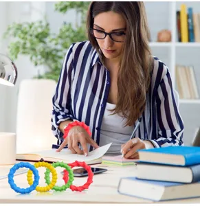 Silicone sensory ring fidget toy flexible stress relief ring tactile ring focus