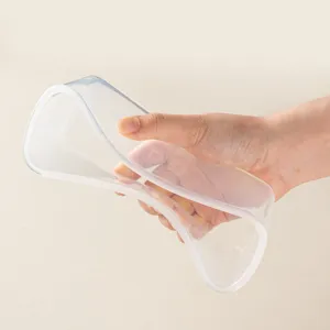 Transparent silicone lunch box flexible microwave container bento fresh-keeping box food storage
