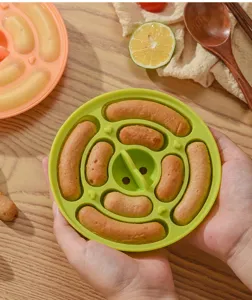 Silicone sausage mold detail view, showing food-grade material and easy demolding design.