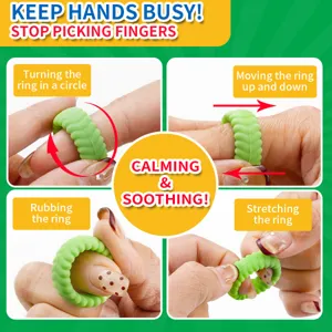 Siliconen sensorische ring fidget toy met zachte textuur voor ontspanning en stress.