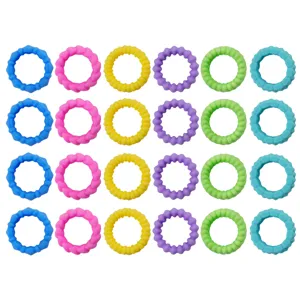 Kleurrijke siliconen sensorische ring fidget toys textuur stress verlichting set