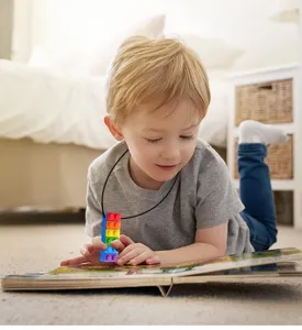 Silikon Kauschmuck für Kinder Autismus Sensorische Beisskette Regenbogen Blöcke
