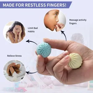 Silicone magnetic sensory fidget ball for stress relief, anxiety calming, and focus.