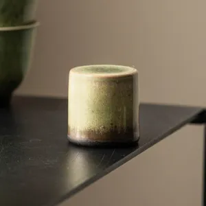 Repose-couvercle de thé en céramique vintage pour service à thé gongfu et déco de table.