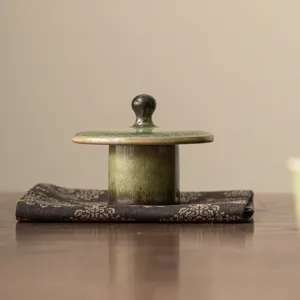 Support de couvercle de théière en céramique vintage pour cérémonie du thé zen déco