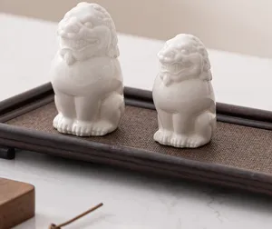 Set supporto per coperchio in ceramica bianca per animale domestico da te decorativo