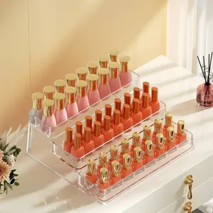 Organisateur de vernis à ongles en acrylique transparent présentoir de bureau cosmétique