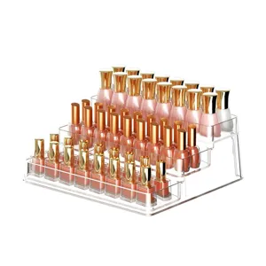 Organisateur de vernis à ongles en acrylique transparent présentoir de maquillage.