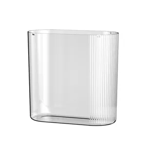 Vase transparent en plastique clair pour plantes hydroponiques décoration maison bureau.