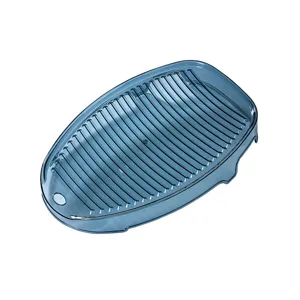 Transparent mini washing board for socks, durable plastic laundry scrub board for student dorm.