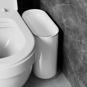 Pattumiera Sottile Minimalista Moderna Per Bagno Cucina A Doppio Strato Pattumiera Rettangolare In Plastica Per Piccoli Spazi Organizzazione Della Casa