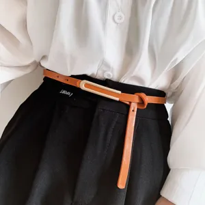 Cintura sottile in pelle da donna elegante accessorio da vita moda per abito casual