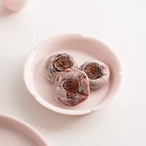 Pink Ceramic Flower Tea Saucer Tray Small Fruit Dish Teapot Holder for Home Tabletop