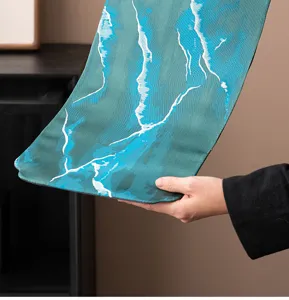 Wasserdichte gewebte Baumwolle Teematte mit modernem chinesischen Zen-Muster als Tischläufer.