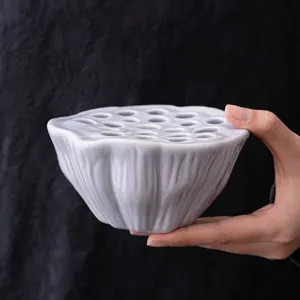 Keramik Lotussamenkapsel Tee Abfallbehälter Zen Blumen Vase Teezeremonie Zubehör Traditionelles Chinesisches Wasserbecken Teegeschirr Ornament