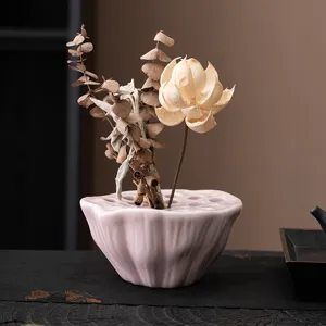 Keramik Lotus Kapsel Blumenvase Tee Zubehör Zen Dekoration Tischschmuck Blumenarrangements
