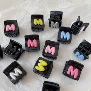 Pinces à Cheveux Bec de Canard Dessin Animé Bob l'éponge Hello Kitty Coloré Émail Fleur Étoile Mini Pinces à Cheveux pour Femmes