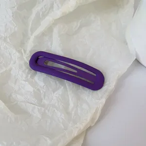 Pince à cheveux cliquet violette mate épingle à cheveux mignonne minimaliste accessoires pour