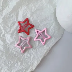 Joli lot de pinces a cheveux etoile, accessoires de coiffure en metal pour style quotidien.
