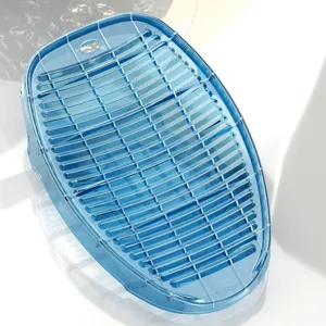 Blue transparent plastic washboard household thickened laundry board for small clothes socks.
