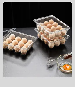 Boite de rangement d'œufs en plastique transparent organisateur de refrigerateur de cuisine
