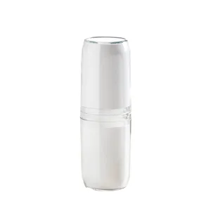 Portable PET travel toothbrush cup double section capsule mouthwash cup for home bathroom