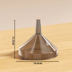 Transparent plastic funnel mini household cosmetic liquid sub-bottling tool 11.5x14.6cm