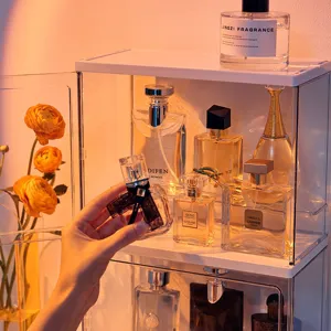 Scatola porta profumo in acrilico trasparente vetrina da scrivania organizer