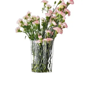 Secchio per fiori trasparente in acrilico per acqua profonda, vaso moderno per composizioni.