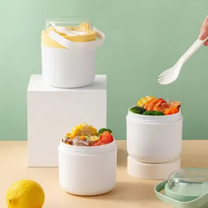 Taza de sopa aislada portátil lonchera con cuchara contenedor térmico de alimentos