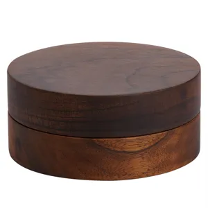 Posacenere in vero legno di noce con coperchio, contenitore da scrivania di lusso creativo casa.