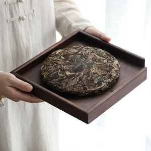 Walnuss Massivholz Teeservice Tablett Puerh Teekuchen Halter Kung Fu Tee Zubehör Set