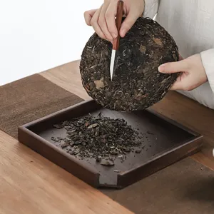 Massivholz Teetablett aus Walnuss für Pu-Erh Tee Kuchen, Gong Fu Tee Zubehör Teetablar.