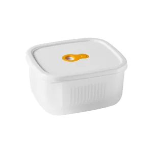 Kuechen Plastik Frischhaltebox mit Ablaufeinsatz und Deckel fuer Kuehlschrank Aufbewahrung