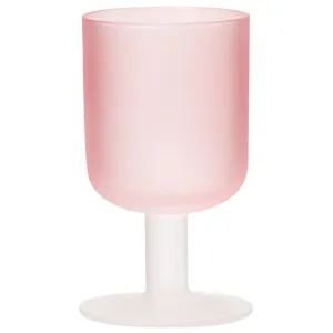 Calice in vetro smerigliato rosa stile vintage bicchiere da cocktail elegante tazza da vino