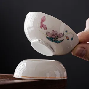 Chinesische Stijl Keramiek Theezeef Handbeschilderd Klaproos Bloem Dessin Kung Fu Thee Set Filters Accessoires