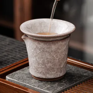 Passoire à thé en céramique craquelée, filtre à thé professionnel pour infusion, principal
