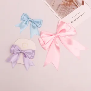 Satin bow ribbon DIY hair accessories, swallowtail ribbon craft supplies, multi-color bow set.