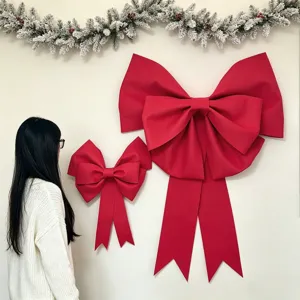Large EVA red bow Christmas decoration handmade wall hanging holiday party venue pendant