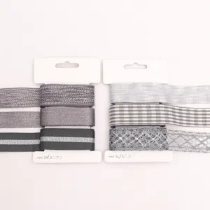 Koreanischer Stil graues Band Set DIY Geschenkverpackung handgemachter Blumenstrauß Bänder