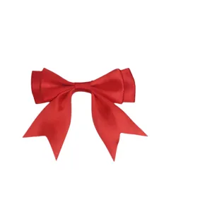 Red swallowtail ribbon bowknot DIY accessory clothing headdress bow 4cm wide main view