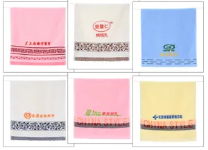 Pure cotton soft absorbent face towels set custom embroidery logo home facial towels
