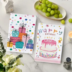 Set di strofinacci da cucina tema compleanno con pois colorati torta stampa asciugamano tè