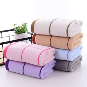 Zuiver Katoen Gezichtshanddoek Zacht Absorberend Ruitjes Jacquard Handdoek Badkamer Dagelijks Thuis