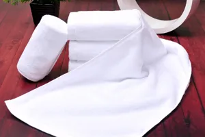 Premium 100% cotton white hotel towels set, soft absorbent face hand towels for home salon.