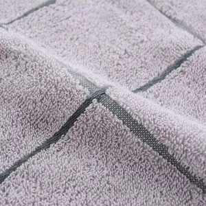 Hoge dichtheid puur katoen ruitjes gezichtshanddoek zacht absorberend badkamer textiel
