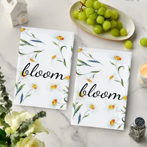 Set di strofinacci da cucina margherita floreale bloom assorbente pulizia decorativo