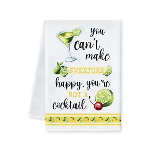 Asciugamano da cucina stampato con cocktail estivo e lime, telo decorativo per la casa.