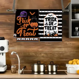 Halloween Kuche Geschirrtuch gruselige Burg Text Urlaubs Handtuch fur Hausreinigung Party